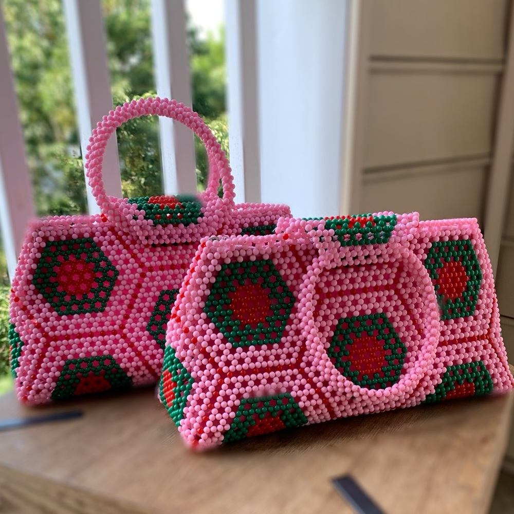 SHEBBAH HANDMADE BEADED HANDBAG - Picture 5 of 7
